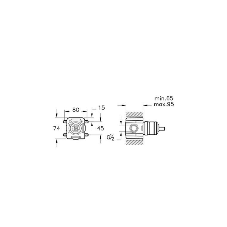 Vitra Origin Concelead Part For Minibox Shower Valve