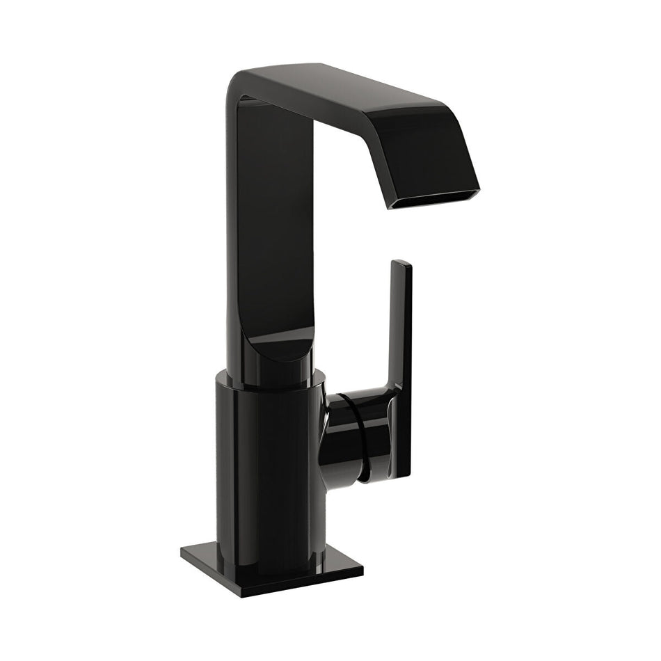 Vitra Suit Basin Mixer Tap With Side Handle - Gloss Black