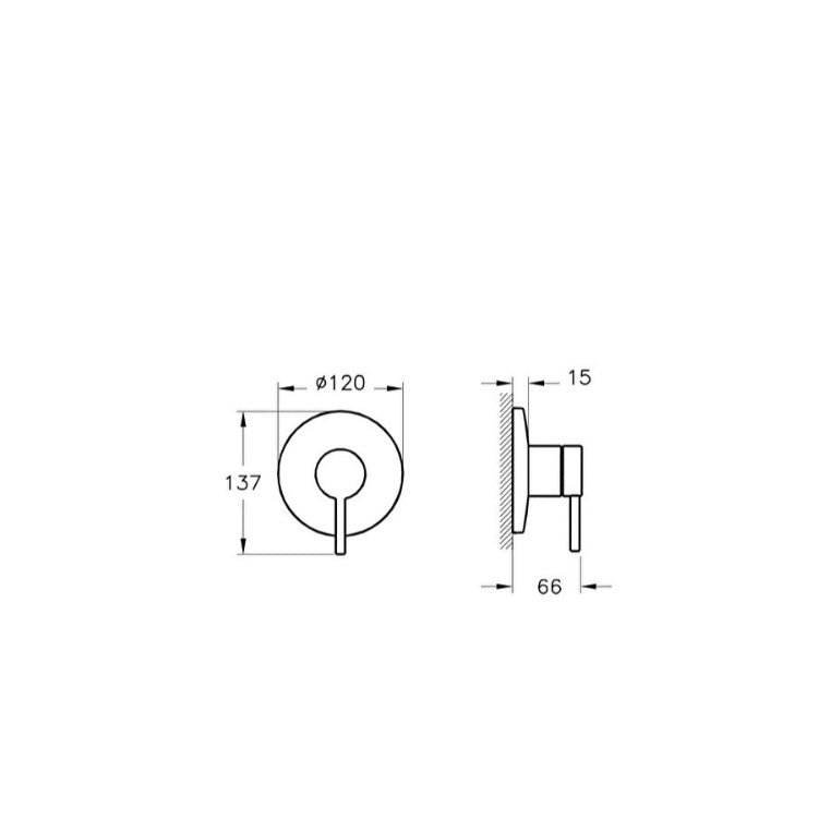Vitra Origin 1 Outlet Concealed Shower Valve - Soft Copper