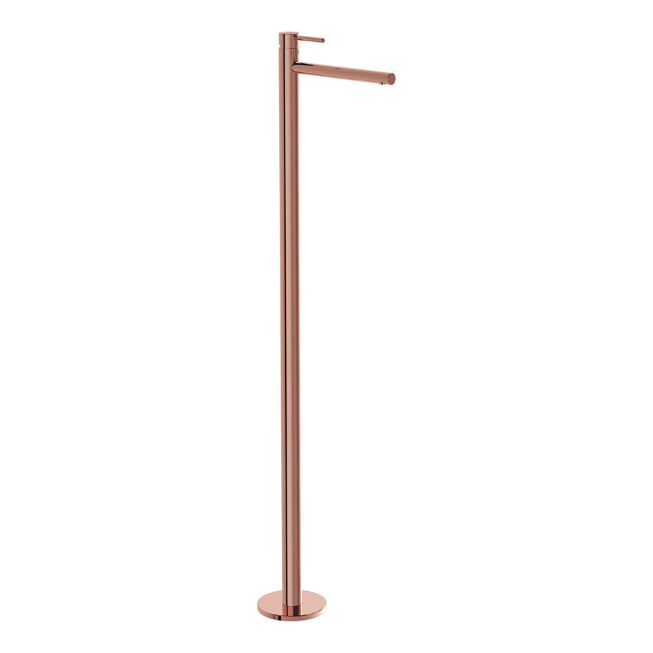 Vitra Origin Floor Mounted Basin Mixer Tap - Soft Copper