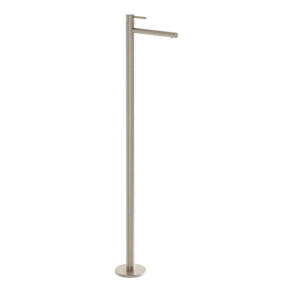 Vitra Origin Floor Mounted Basin Mixer Tap - Brushed Nickel