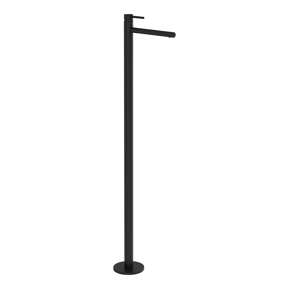 Vitra Origin Floor Mounted Basin Mixer Tap - Matt Black