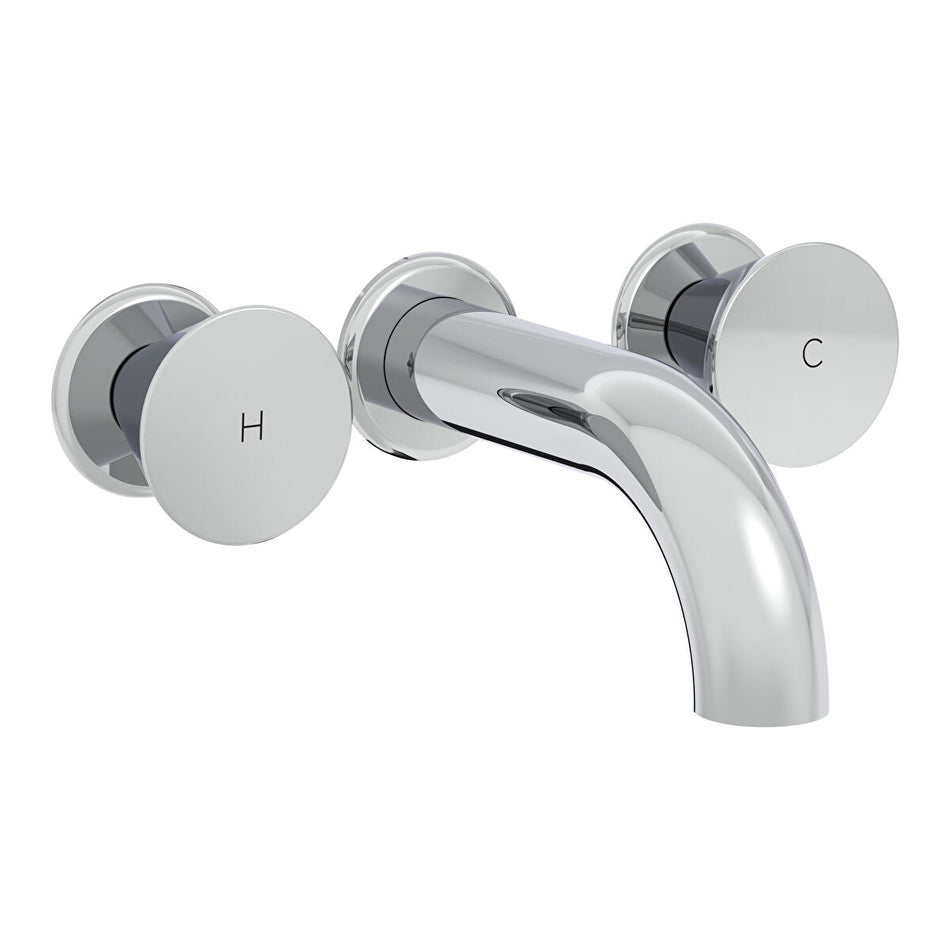 Vitra Liquid Built-In Wall Mounted Short Spout Basin Mixer Tap - Chrome