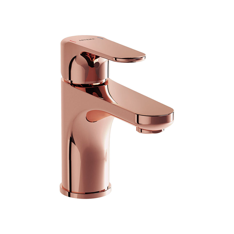 VitrA Root Mini Basin Mixer Tap - Soft Copper