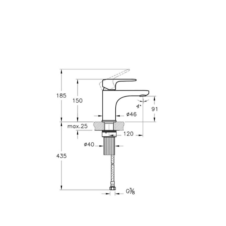 VitrA Root Mini Basin Mixer Tap - Soft Copper