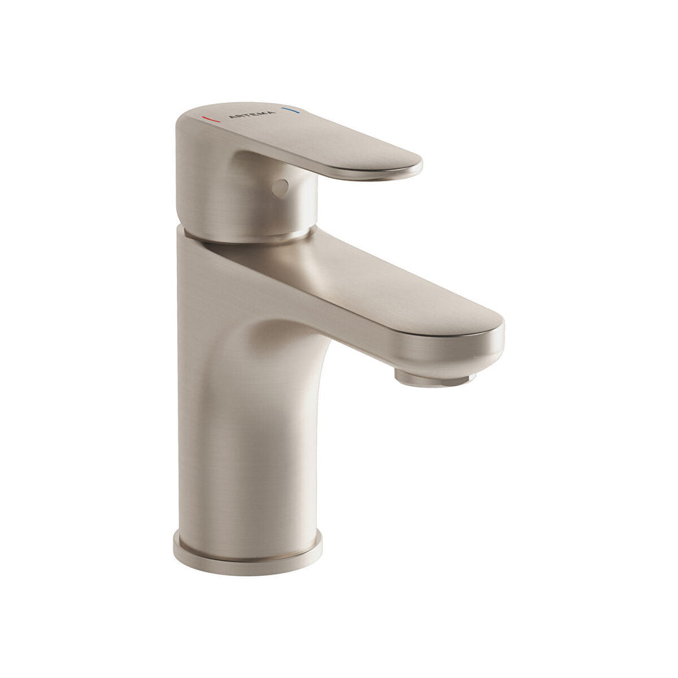 VitrA Root Mini Basin Mixer Tap - Brushed Nickel