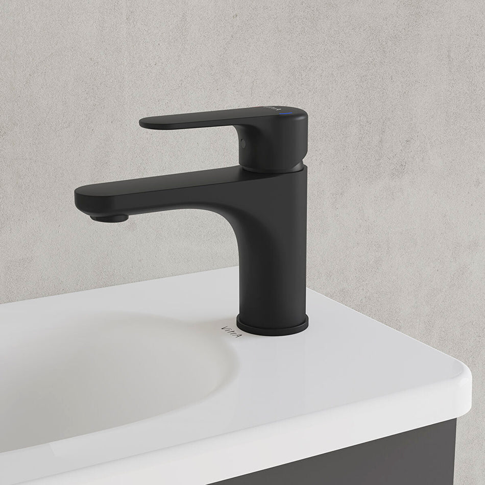 VitrA Root Mini Basin Mixer Tap - Matt Black