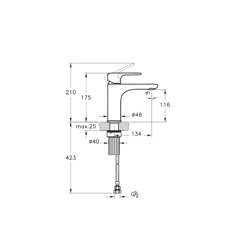 VitrA Root Basin Mixer Tap - Soft Copper
