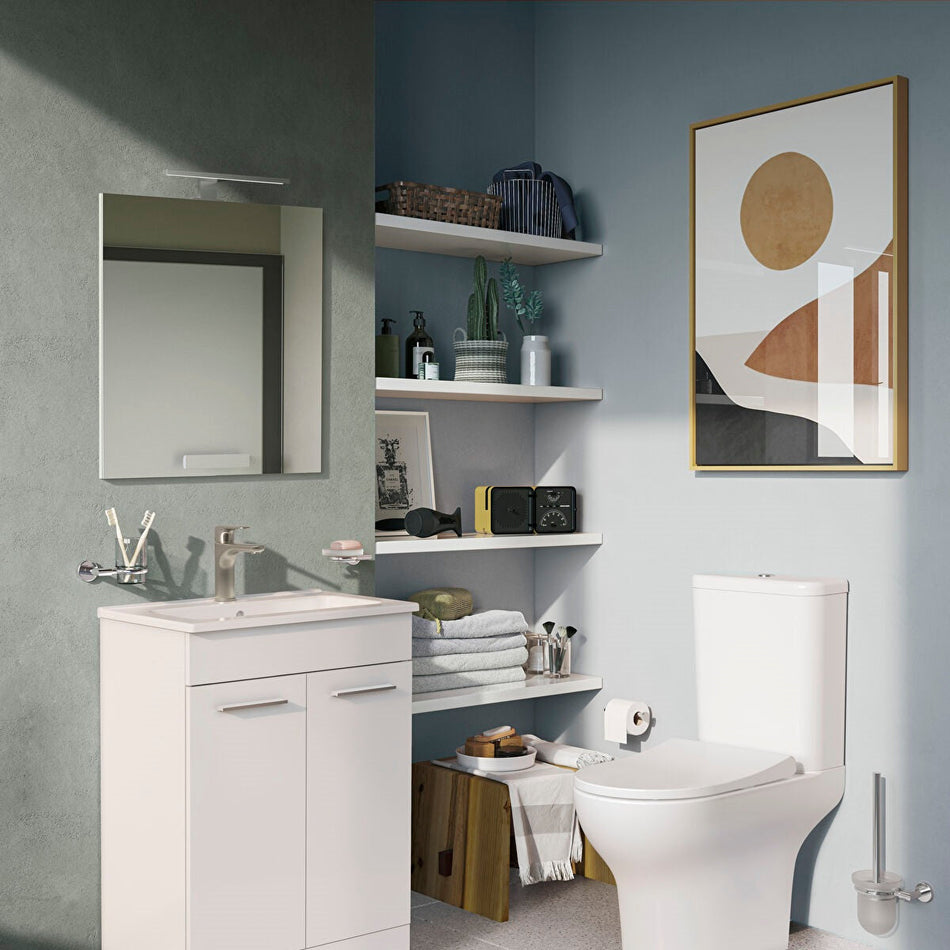 VitrA Root Basin Mixer Tap - Brushed Nickel