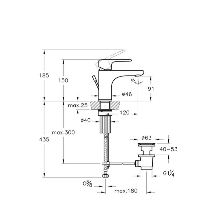 Vitra Root Round Compact Basin Mixer Tap With Pop-up Waste - Soft Gold