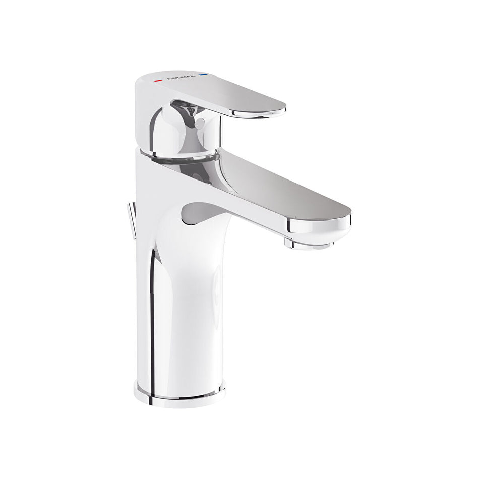 Vitra Root Round Basin Mixer Tap With Pop-up Waste - Chrome