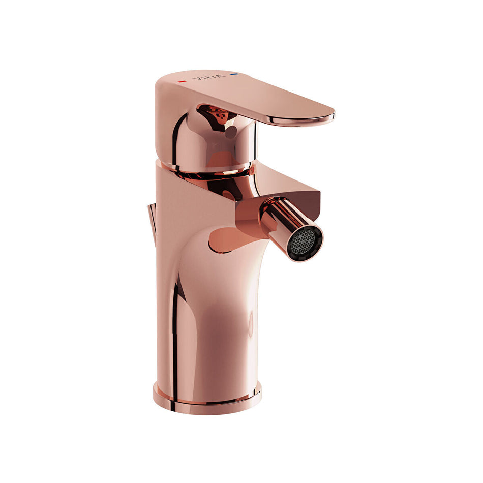 Vitra Root Round Bidet Mixer Tap - Soft Copper