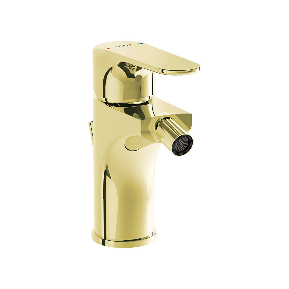 Vitra Root Round Bidet Mixer Tap - Soft Gold