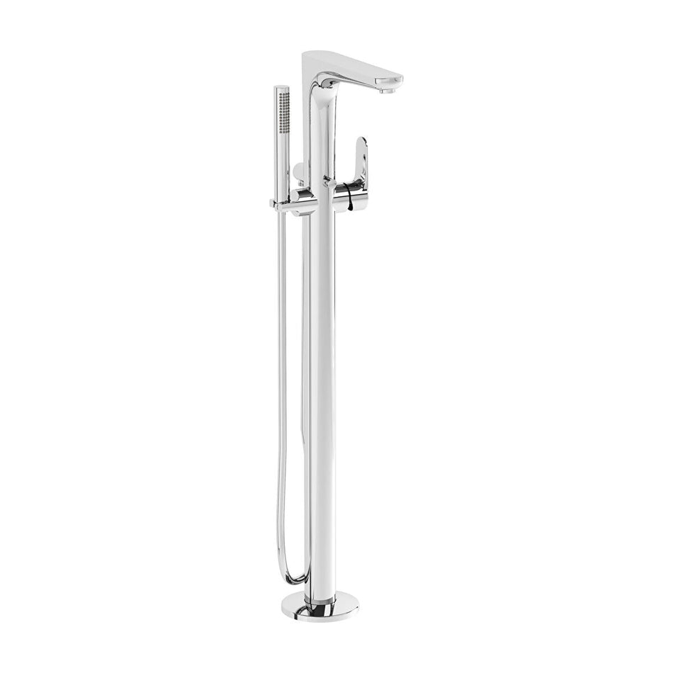 VitrA Root Floor Standing Bath Shower Mixer Tap - Chrome
