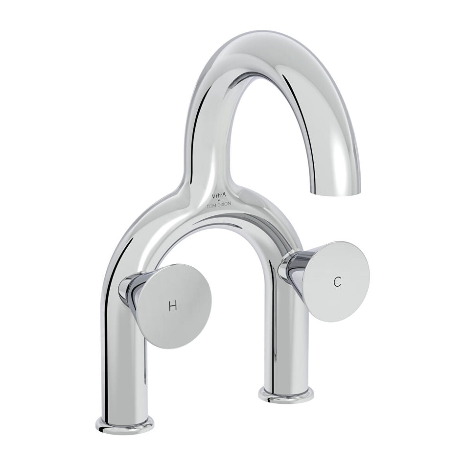 Vitra Liquid Deck Mounted Basin Mixer - Chrome