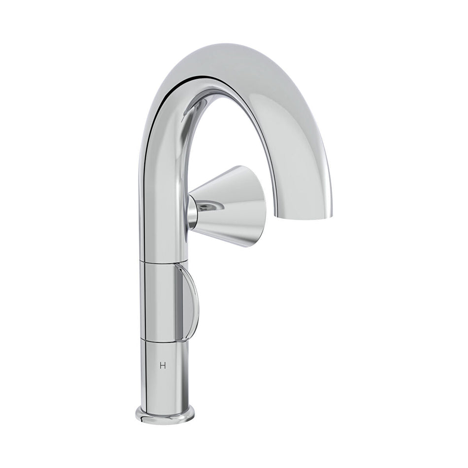 Vitra Liquid Round Basin Mixer Tap - Right Handed Handle - Chrome