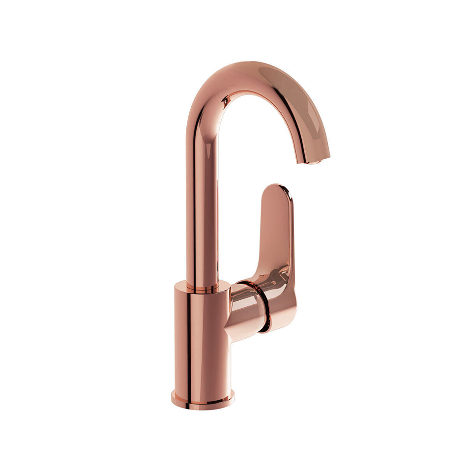 VitrA Root Basin Mixer Tap With Swivel Spout - Soft Copper