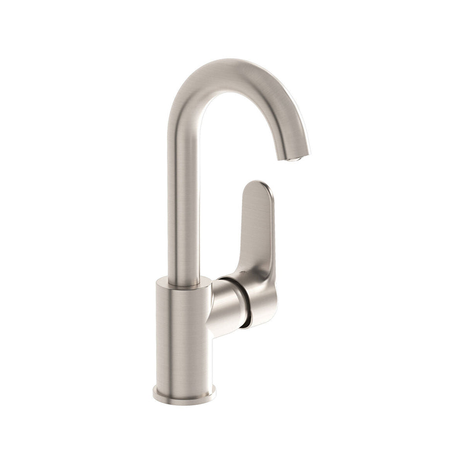 VitrA Root Basin Mixer Tap With Swivel Spout - Brushed Nickel