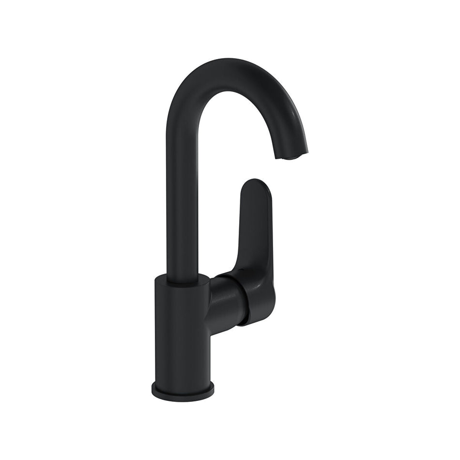 VitrA Root Basin Mixer Tap With Swivel Spout - Matt Black