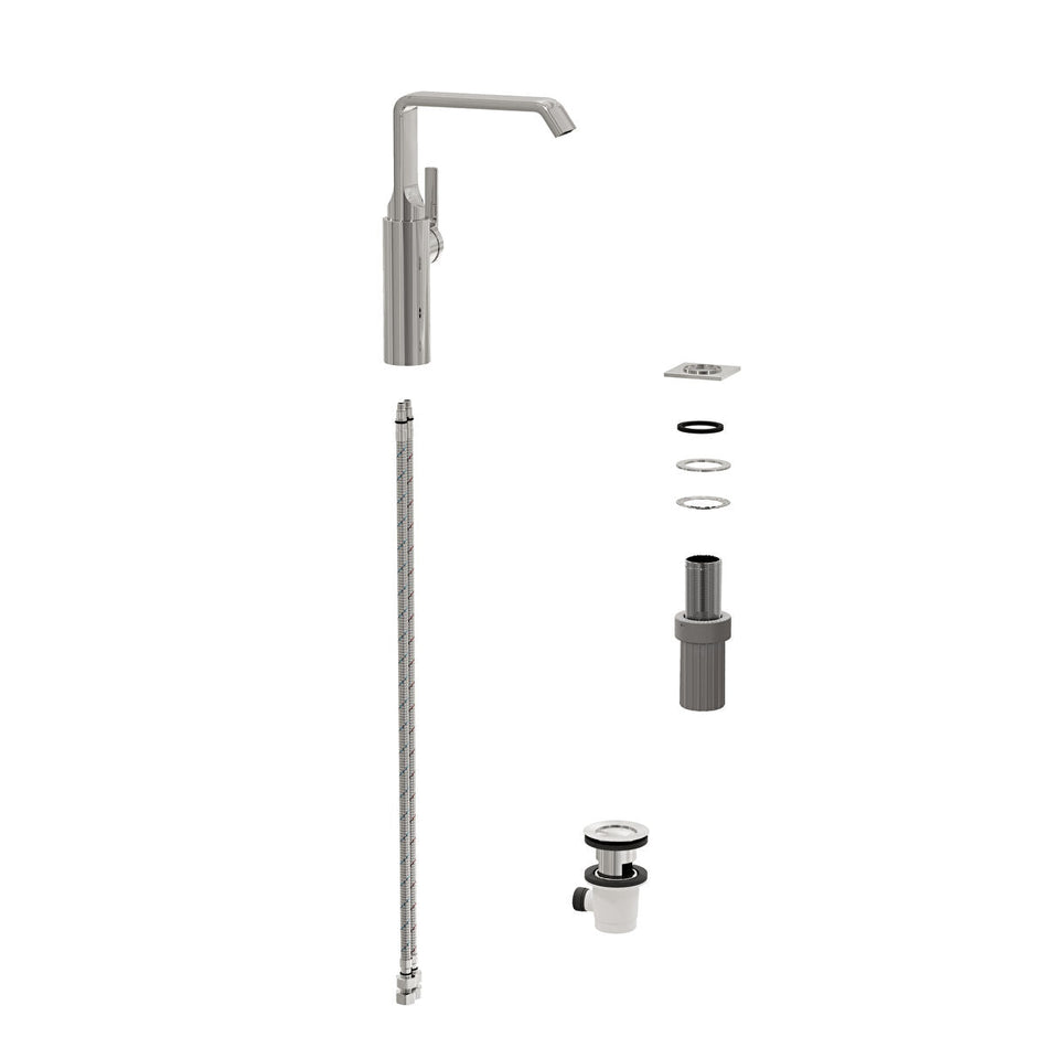 Vitra Suit Tall Basin Mixer Tap - Side Handle - Chrome