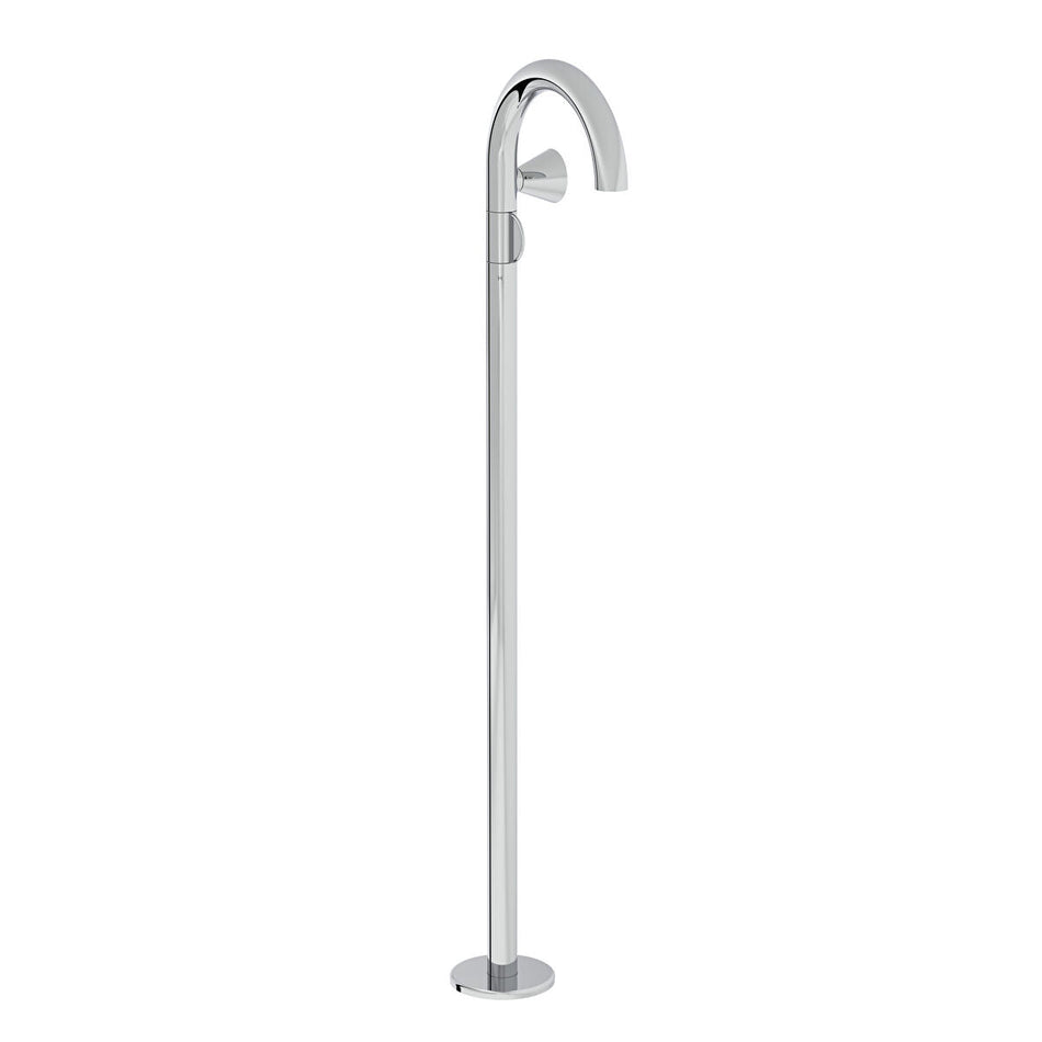 Vitra Liquid Floorstanding Basin Mixer Tap - Right Handed Handle - Chrome