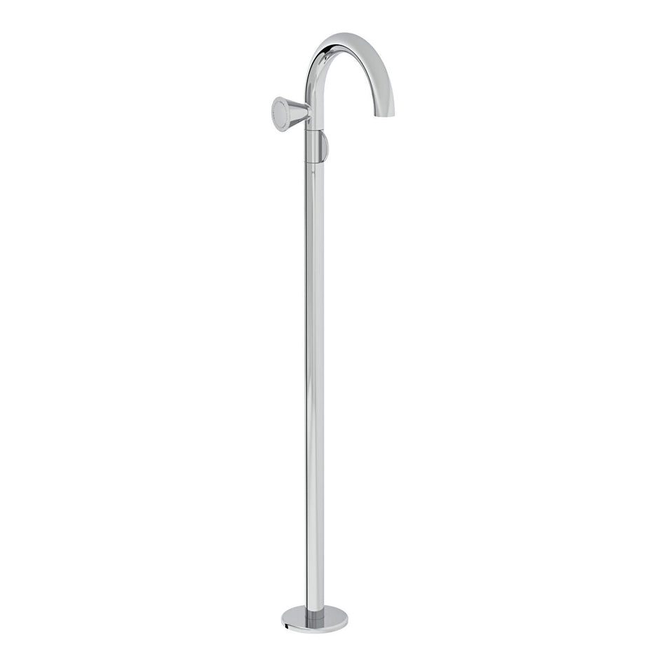 Vitra Liquid Floorstanding Basin Mixer Tap - Left Handed Handle - Chrome