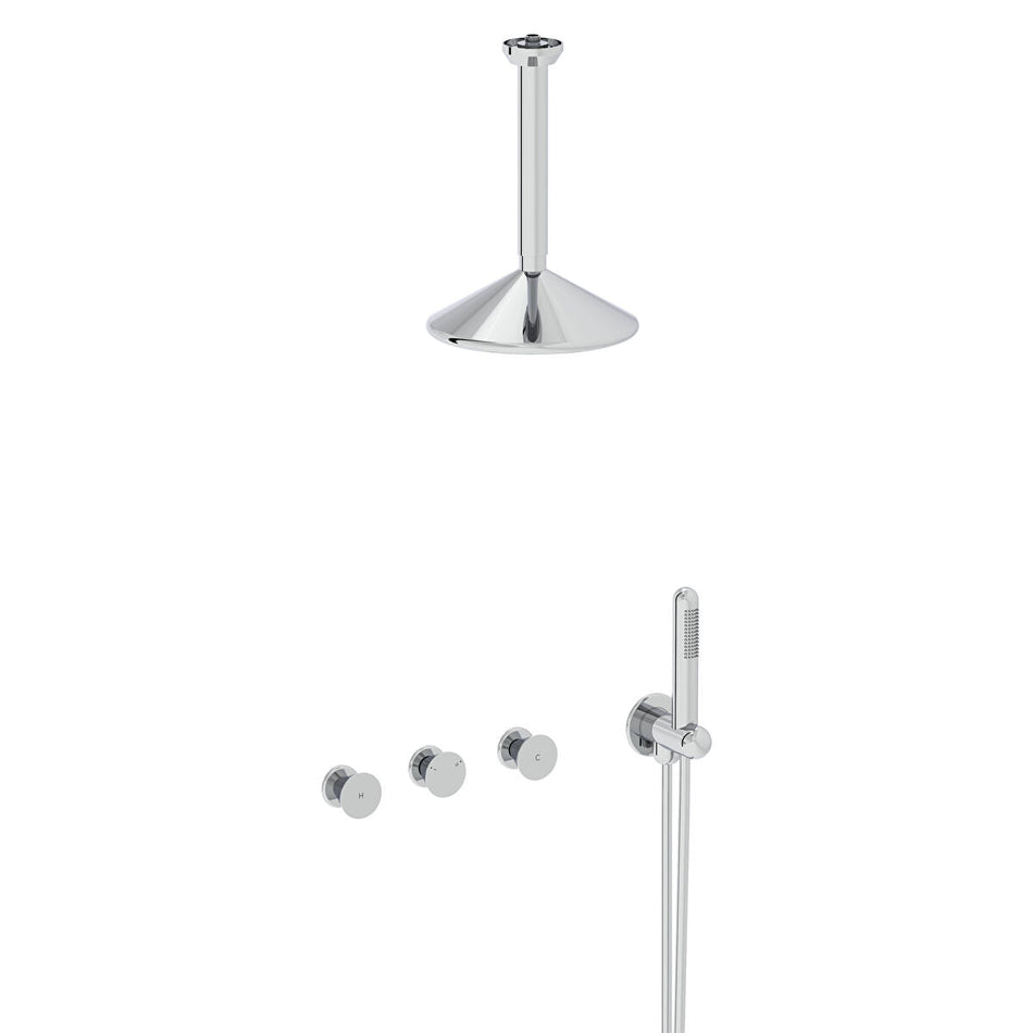 Vitra Liquid 2 Outlet Built-In Shower Set - Chrome