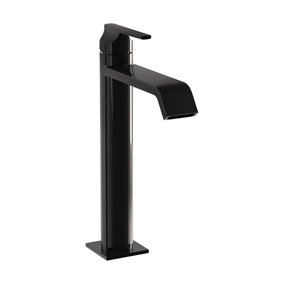Vitra Suit Tall Basin Mixer Tap With Top Handle - Gloss Black