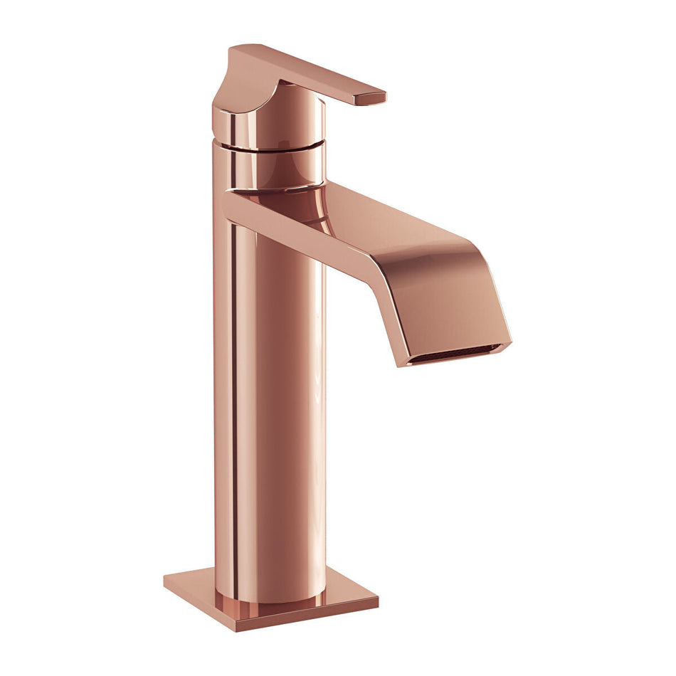 Vitra Suit Basin Mixer Tap With Top Handle - Soft Copper