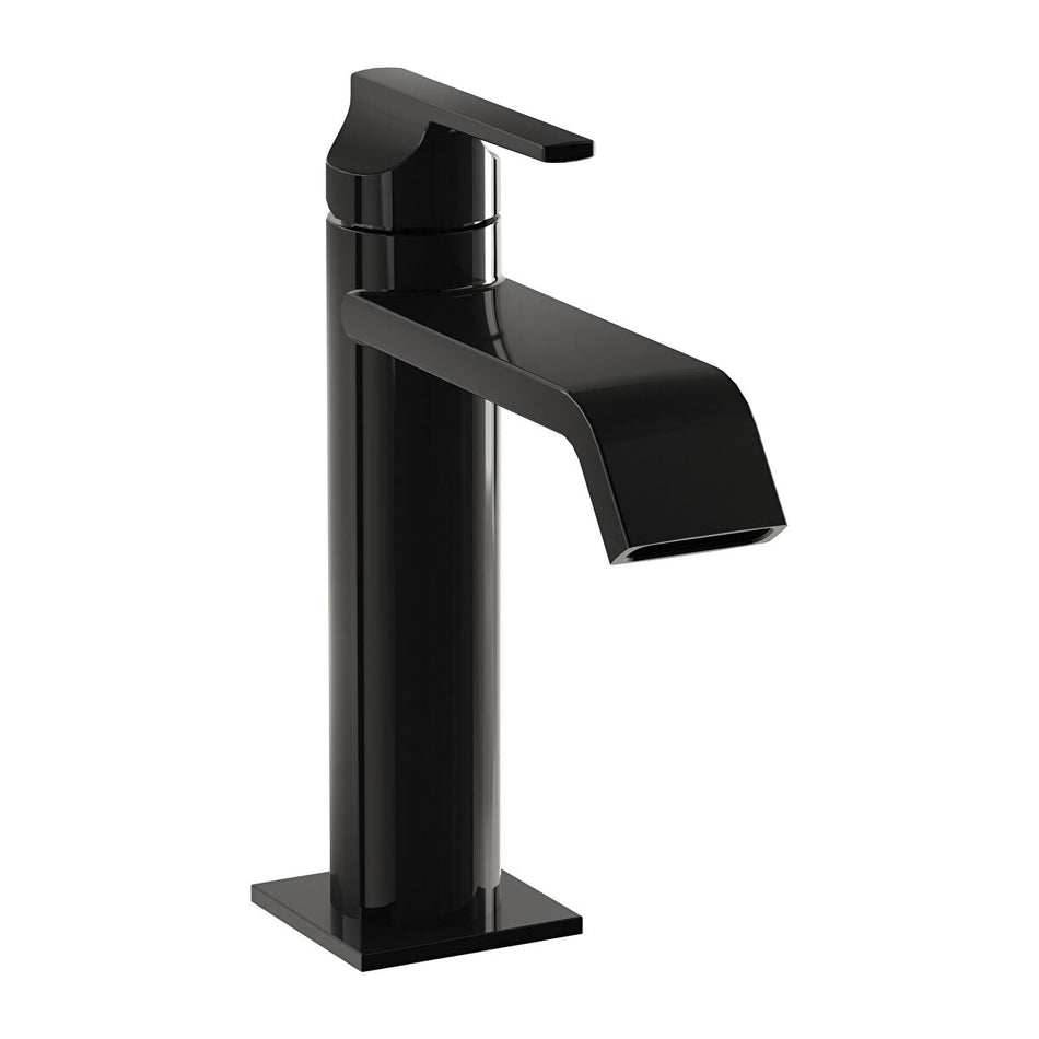 Vitra Suit Basin Mixer Tap With Top Handle - Gloss Black