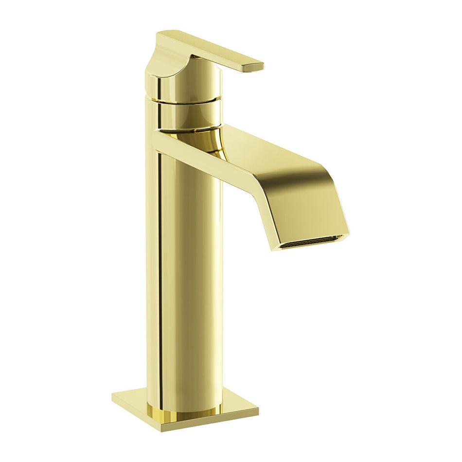 Vitra Suit Basin Mixer Tap With Top Handle - Soft Gold