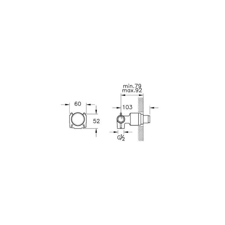 Vitra Origin 2 Way Diverter Concealed Body
