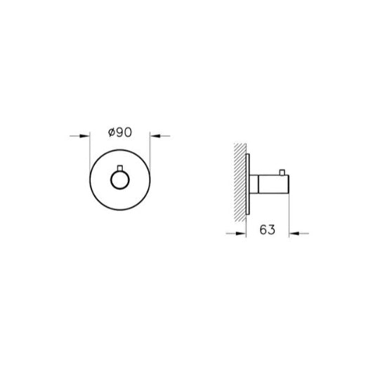 Vitra Origin 2 Outlet Concealed Diverter - Brushed Nickel