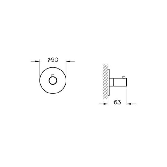 Vitra Origin 2 Outlet Concealed Diverter - Matt Black