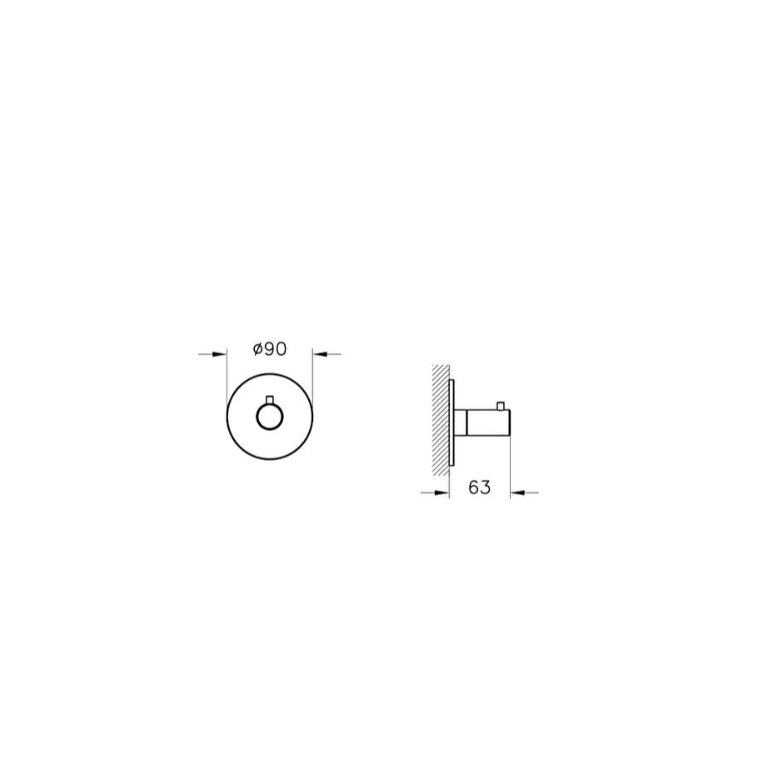 Vitra Origin 2 Outlet Concealed Diverter - Chrome