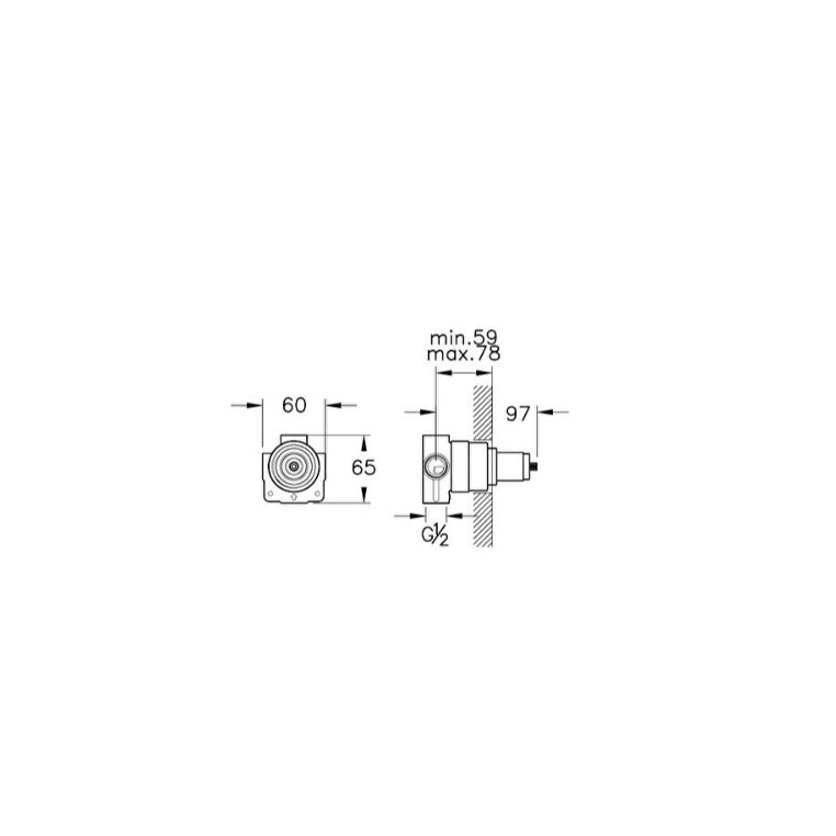 Vitra Origin 3 Way Diverter Concealed Body
