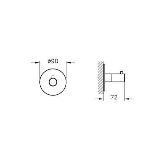 Vitra Origin 3 Outlet Concealed Diverter - Soft Copper