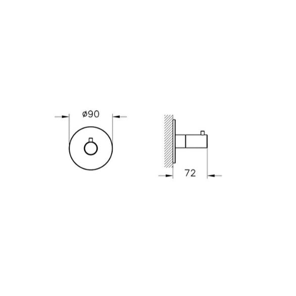 Vitra Origin 3 Outlet Concealed Diverter - Brushed Nickel