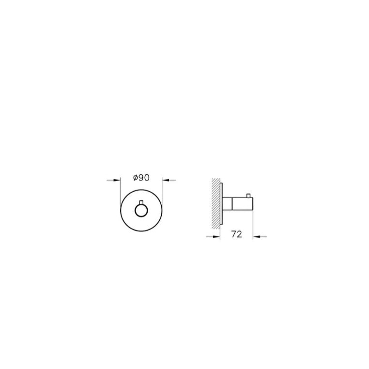 Vitra Origin 3 Outlet Concealed Diverter - Chrome