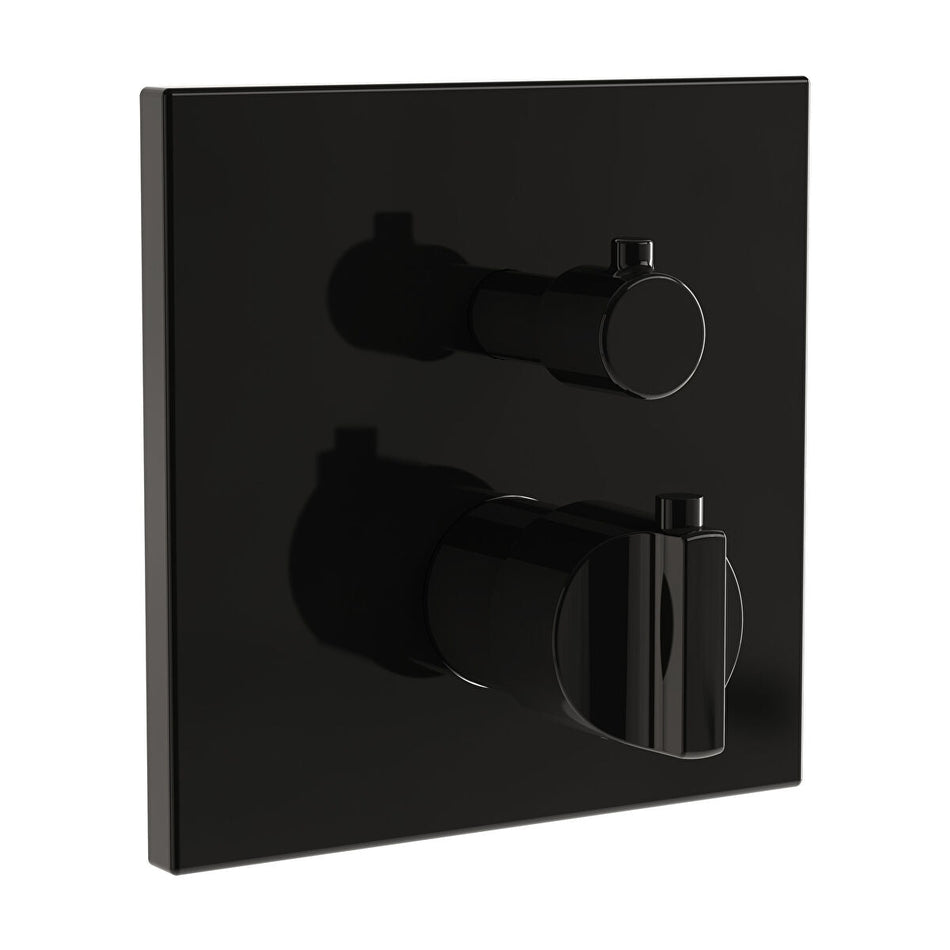 VitrA Suit Concealed Thermostatic Shower Valve - Gloss Black