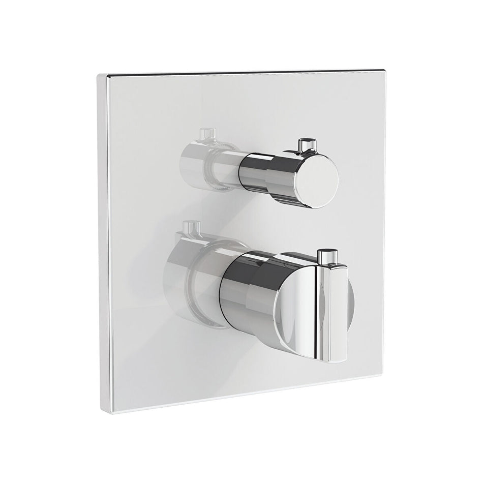 Vitra Suit 2 Outlet Thermostatic Concealed Bath Shower Mixer Valve - Chrome