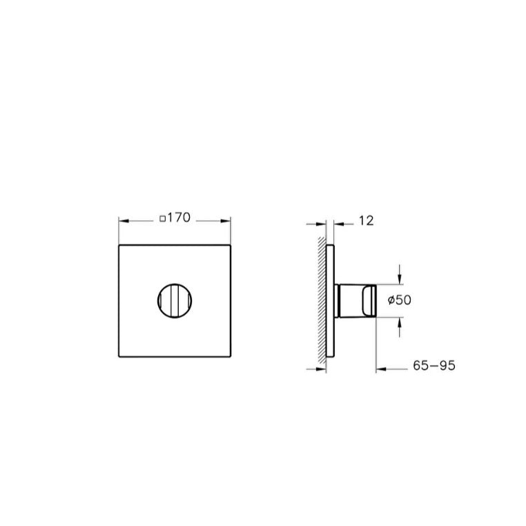 Vitra Suit 3 Outlet Concealed Diverter - Soft Copper