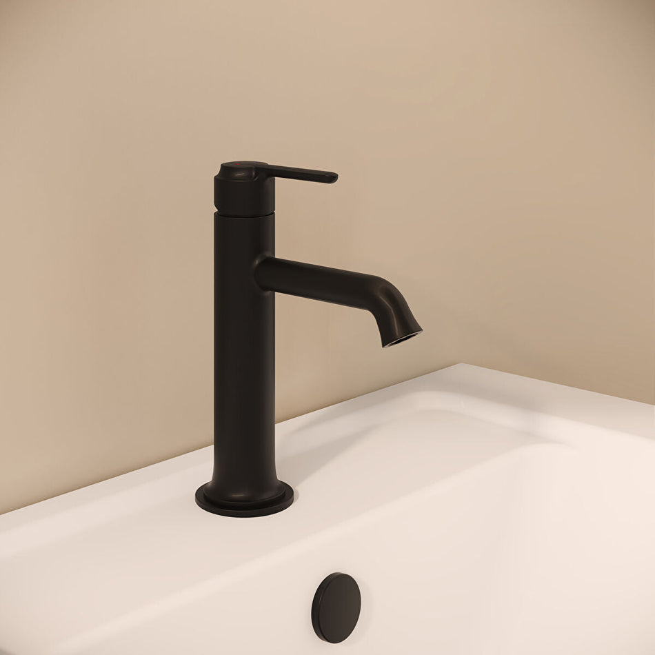 Vitra Origin Classic Basin Mixer Tap - Matt Black