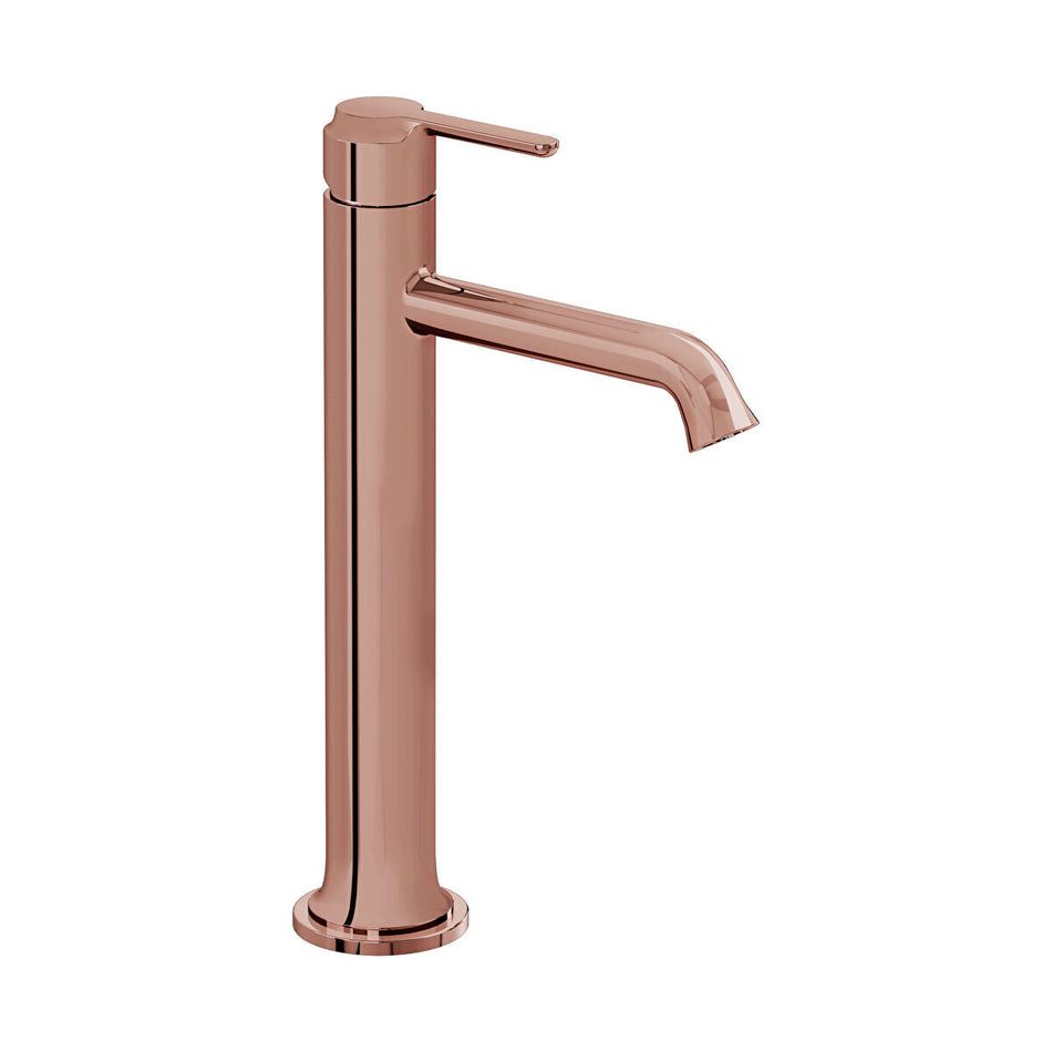 Vitra Origin Classic Tall Basin Mixer Tap - Top Handle - Soft Copper