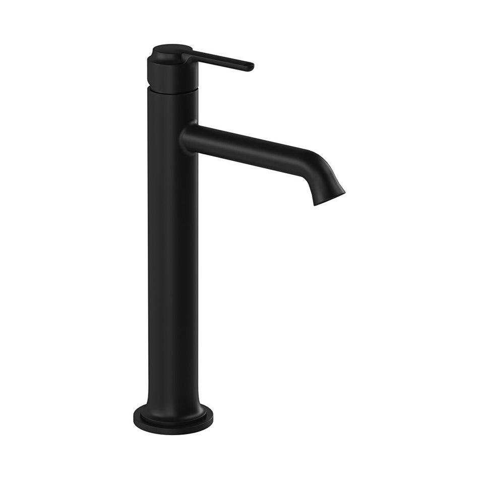 Vitra Origin Classic Tall Basin Mixer Tap - Top Handle -Matt Black
