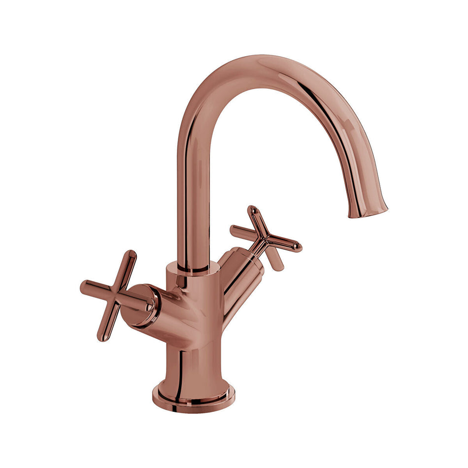 Vitra Origin Classic Deck Mounted Basin Mixer Tap - Brushed Gold