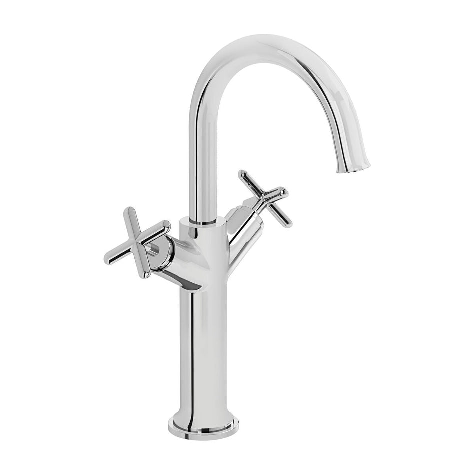 Vitra Origin Classic Deck Mounted Tall Basin Mixer Tap - Chrome