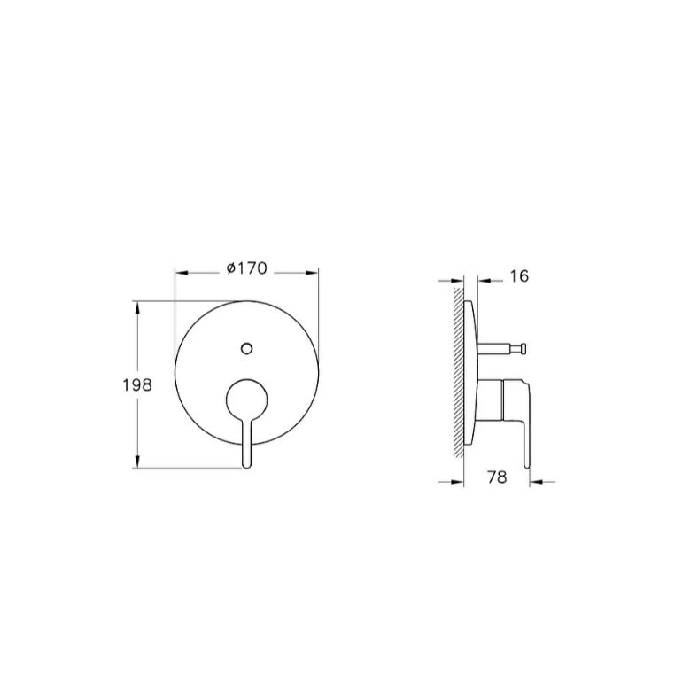 Vitra Origin Classic Manual Bath Shower Mixer Valve - Chrome