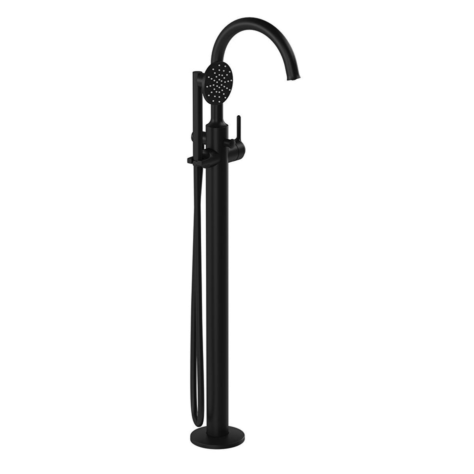 Vitra Origin Classic Floor Standing Bath Shower Mixer Tap - Matt Black