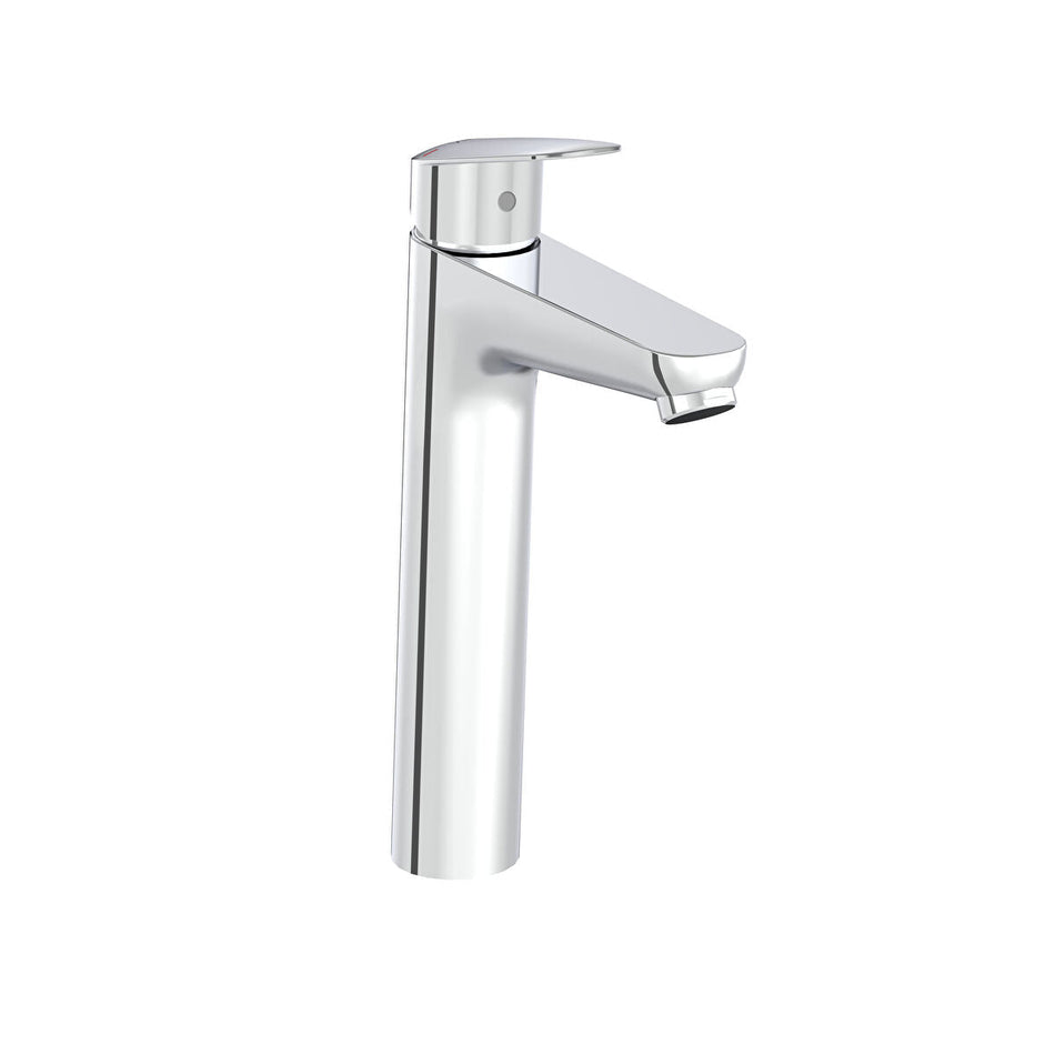 Vitra Flow Round Tall Basin Mixer Tap for Bowls - Chrome